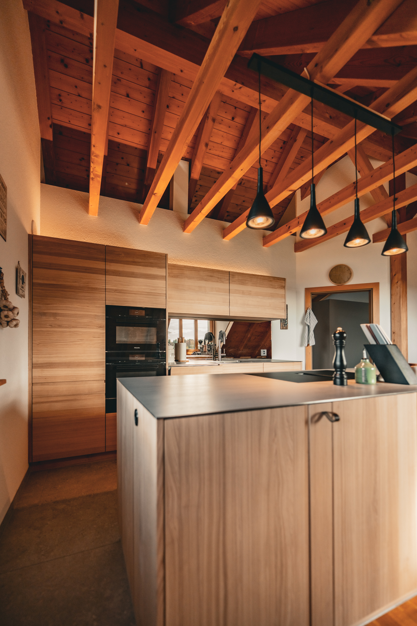 Küche Esche Ledergriff